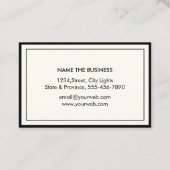 Rechtsanwalt an Gesetzesschlichtem einfachem Visitenkarte (Rückseite)