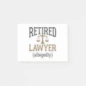 Rechtsanwalt, angeblich Anwaltsbescheid Post-it Klebezettel (Vorderseite)