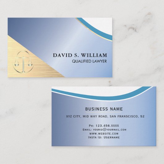 Rechtsanwalt, Anwalt mit Logo Visitenkarte (Vorne/Hinten)