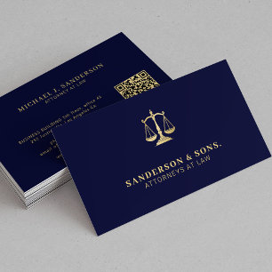 Rechtsanwalt Anwalt professionell gold marineblau Visitenkarte