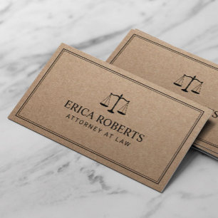 Rechtsanwalt Anwalt Rustic Kraft Law Office Visitenkarte