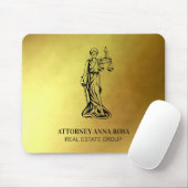 *~* Rechtsanwalt AP15 Blinde Justiz Anwalt Gold Mousepad (Mit Mouse)