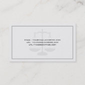 Rechtsanwalt bei der Kanzlei für einfache Wäsche T Visitenkarte (Rückseite)