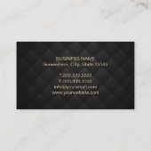 Rechtsanwalt bei "Law Luxury Quilted" Visitenkarte (Rückseite)