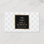 Rechtsanwalt bei "Law Luxury Quilted" Visitenkarte (Vorderseite)