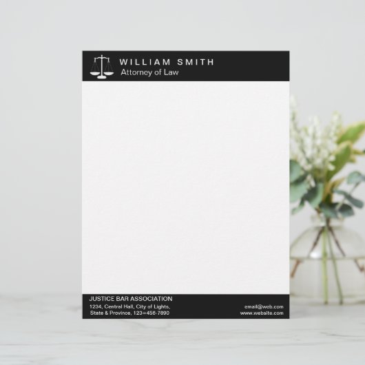 Rechtsanwalt Beruflich Briefbogen (Stehend Vorderseite)