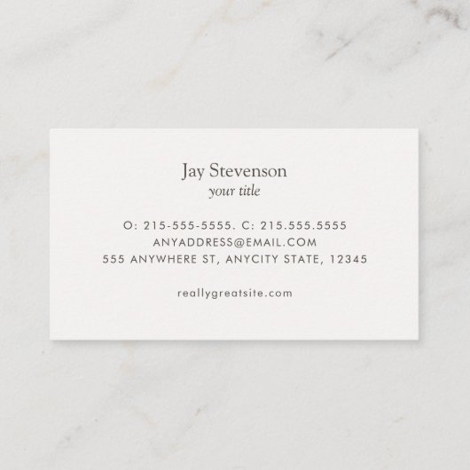 Rechtsanwalt Beruflich Visitenkarte (Rückseite)