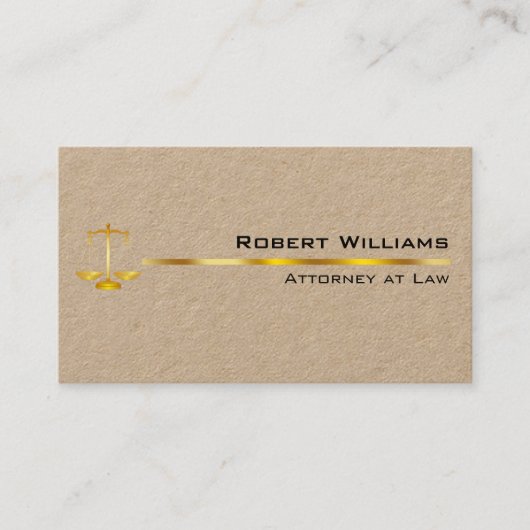 Rechtsanwalt Berufliche, einfache Goldrecht-Rechts Visitenkarte (Vorderseite)
