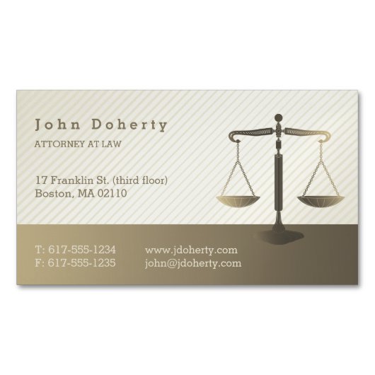 Rechtsanwalt | Beruflicher Rechtsanwalt Magnetische Visitenkarte (Vorderseite)