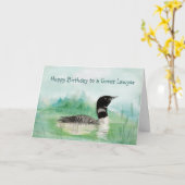 Rechtsanwalt Birthday Watercolor Loon Bird Nature  Karte (Gelbe Blume)