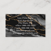 Rechtsanwalt Black Agate Visitenkarte (Rückseite)