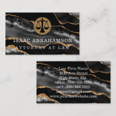 Rechtsanwalt Black Agate Visitenkarte (Vorne/Hinten)