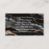 Rechtsanwalt Black Agate Visitenkarte (Rückseite)