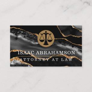 Rechtsanwalt Black Agate Visitenkarte
