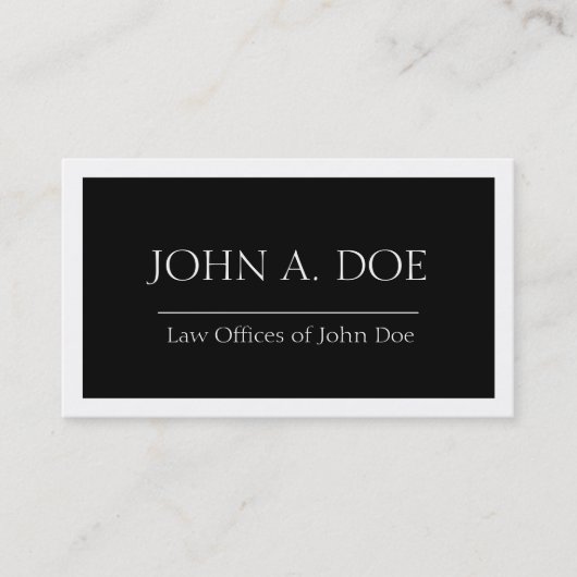 Rechtsanwalt Black Banner - Verfügbarer Briefkopf Visitenkarte (Vorderseite)