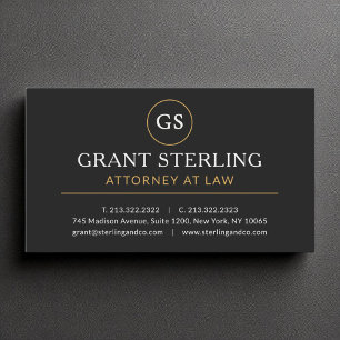 Rechtsanwalt Black Gold Luxury Modern Visitenkarte