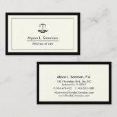 Rechtsanwalt Black Scale Beruflich Visitenkarte (Vorne/Hinten)