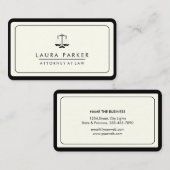 Rechtsanwalt Black Scale Beruflich Visitenkarte (Vorne/Hinten)
