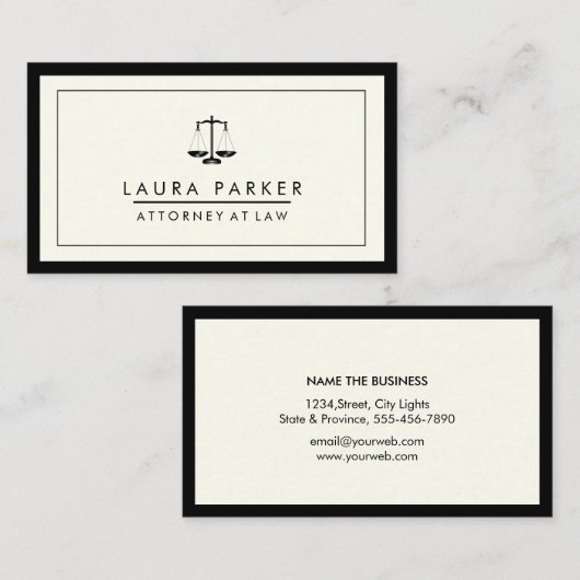 Rechtsanwalt Black Scale Beruflich Visitenkarte (Vorne/Hinten)