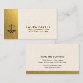 Rechtsanwalt Black Scale Gold Classic Visitenkarte (Vorne/Hinten)