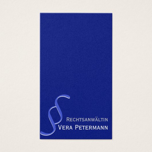 Rechtsanwalt blau grau weiß (Vorderseite)