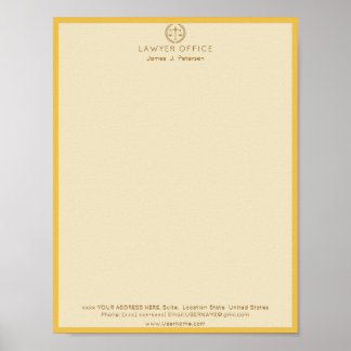 Rechtsanwalt Büromaterial  Premium-Rechtsbüro Es Poster