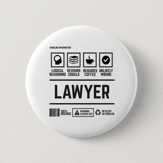 Rechtsanwalt Button (Vorderseite)