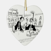 Rechtsanwalt-Cartoon 5299 Keramik Ornament (Rechts)