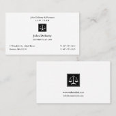 Rechtsanwalt | Classic Lawyer Black Business Ca Visitenkarte (Vorne/Hinten)