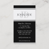 Rechtsanwalt D Stripes W/W Visitenkarte (Rückseite)