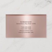 Rechtsanwalt der Rose Gold Metallic Visitenkarte (Rückseite)