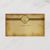 Rechtsanwalt des Monogramm-| am Gesetz Visitenkarte (Rückseite)