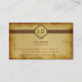 Rechtsanwalt des Monogramm-| am Gesetz Visitenkarte (Vorderseite)