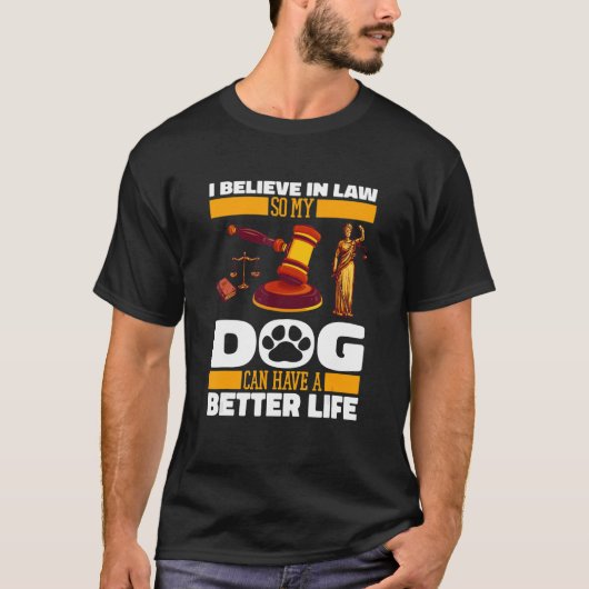 Rechtsanwalt Dog Jurist Anwalt T-Shirt (Vorderseite)