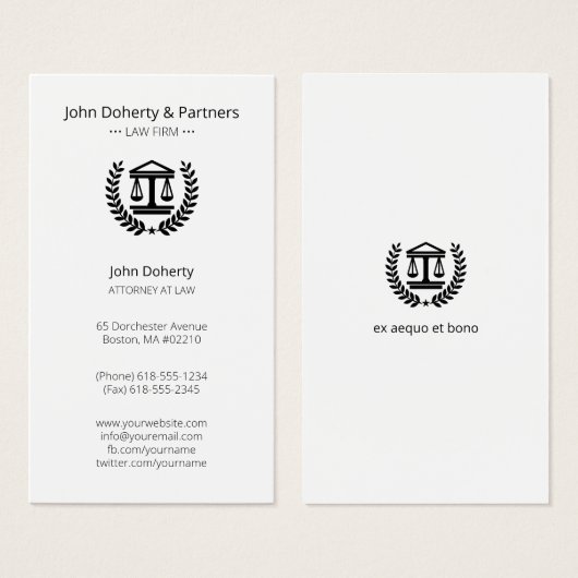 Rechtsanwalt | elegant (Vorne & Hinten)