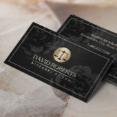 Rechtsanwalt Elegant Black Floral Visitenkarte