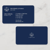 Rechtsanwalt | Elegant Blue Visitenkarte (Vorne/Hinten)