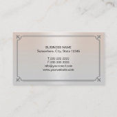 Rechtsanwalt Elegant Silver Lawyer Visitenkarte (Rückseite)