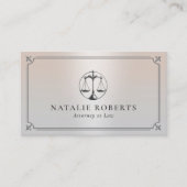 Rechtsanwalt Elegant Silver Lawyer Visitenkarte (Vorderseite)