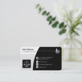 Rechtsanwalt | elegant visitenkarte (Stehend Vorderseite)