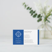 Rechtsanwalt | Elegante Scales Dark Blue Visitenkarte (Stehend Vorderseite)