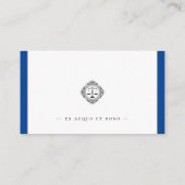 Rechtsanwalt | Elegante Scales Dark Blue Visitenkarte (Rückseite)