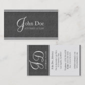 Rechtsanwalt Elegante Weiße Streifen aus grauem Sc Visitenkarte (Vorne/Hinten)