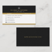 Rechtsanwalt | Elegantes Berufliches Gold Visitenkarte (Vorne/Hinten)