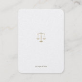 Rechtsanwalt | Elegantes Gold Visitenkarte (Rückseite)