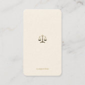 Rechtsanwalt | Elegantes Gold Visitenkarte (Rückseite)