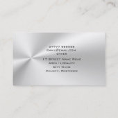 Rechtsanwalt für medizinische Ansprüche Luxussilbe Visitenkarte (Rückseite)