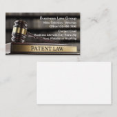 Rechtsanwalt für Unternehmenspatente Visitenkarte (Vorne/Hinten)