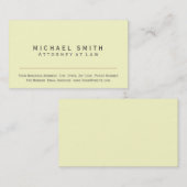 Rechtsanwalt - Gelbe Minimal-Visitenkarte Visitenkarte (Vorne/Hinten)