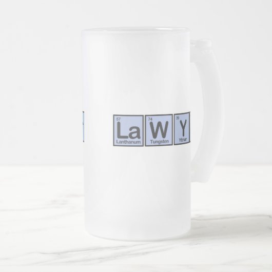 Rechtsanwalt gemacht von den Elementen Mattglas Bierglas (VorderseiteRechts)